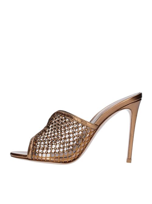 Mules in leather, fabric and PVC LE SILLA | SANDALO GILDA STOCKING LUREX 100RAME